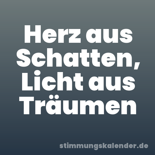 Herz aus Schatten, Licht aus Träumen