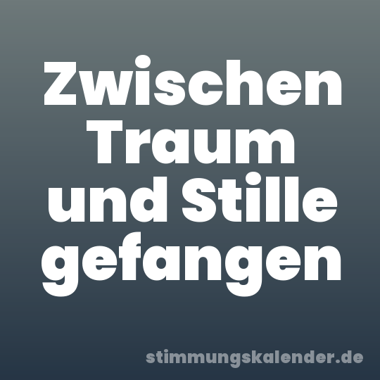 Zwischen Traum und Stille gefangen