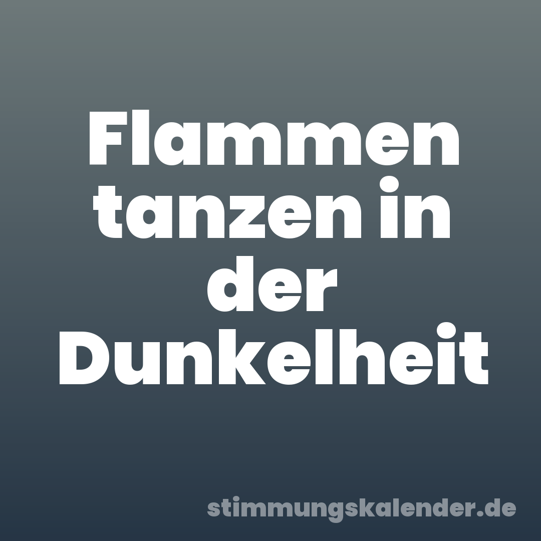 Flammen tanzen in der Dunkelheit