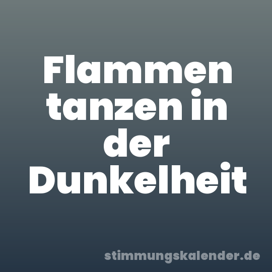 Flammen tanzen in der Dunkelheit