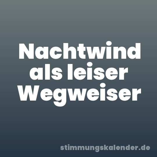 Nachtwind als leiser Wegweiser