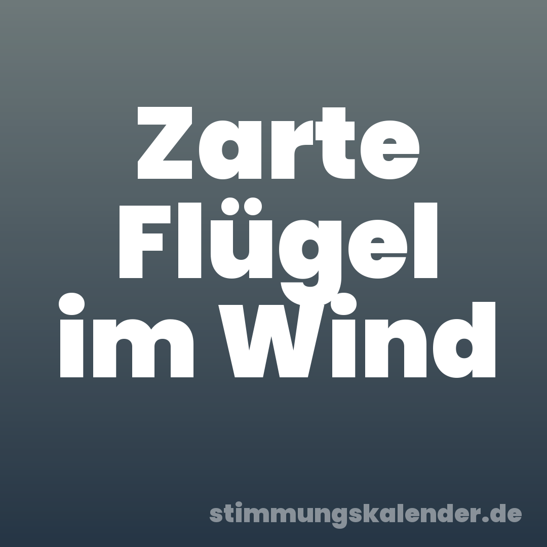 Zarte Flügel im Wind