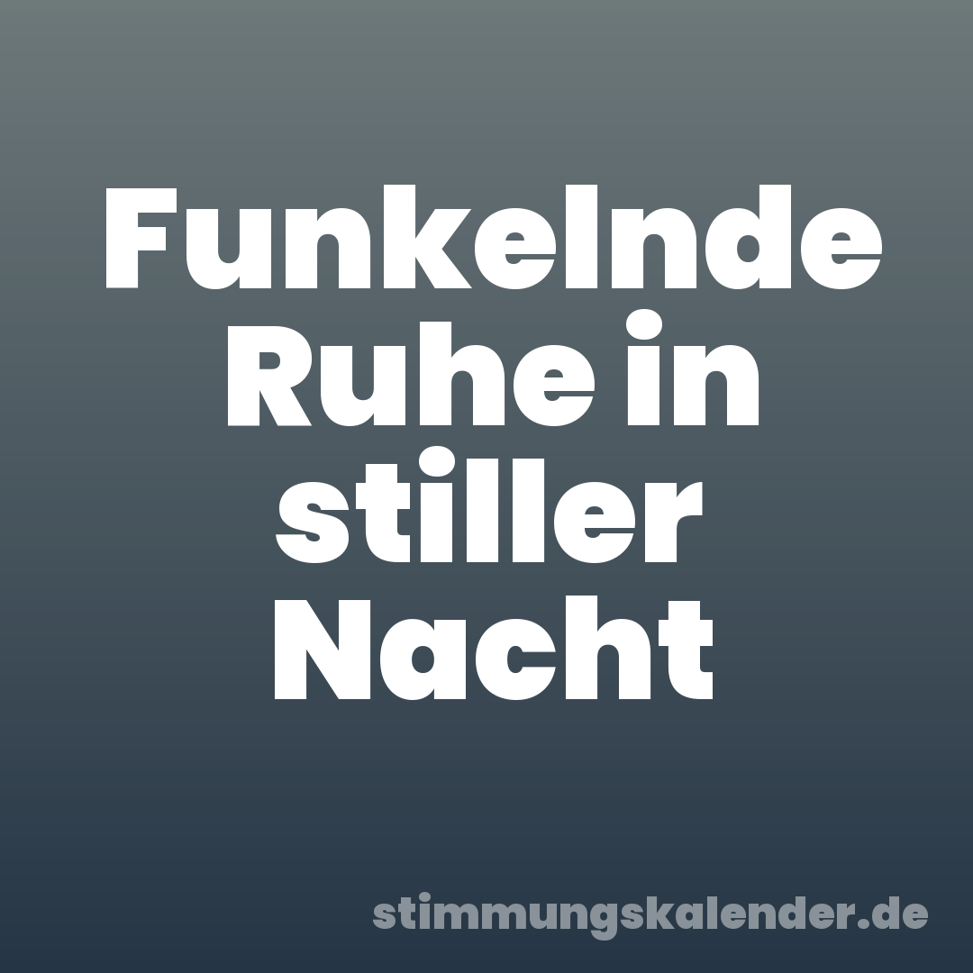Funkelnde Ruhe in stiller Nacht