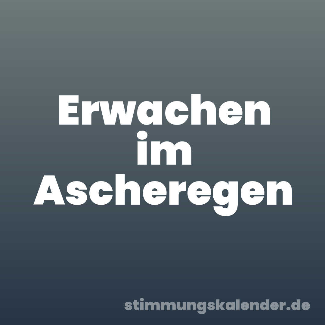 Erwachen im Ascheregen