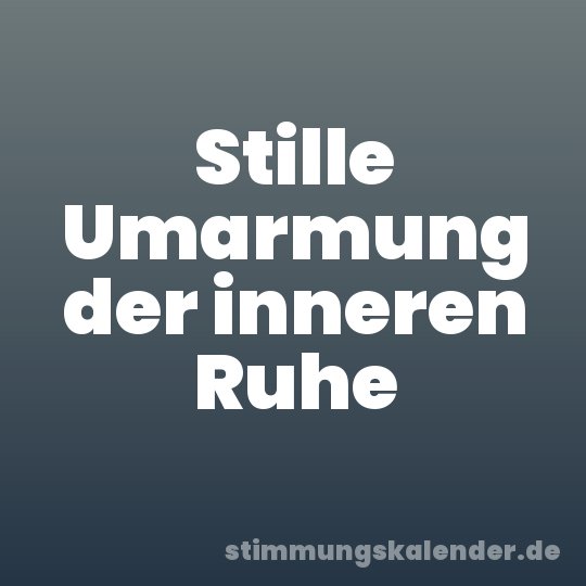 Stille Umarmung der inneren Ruhe