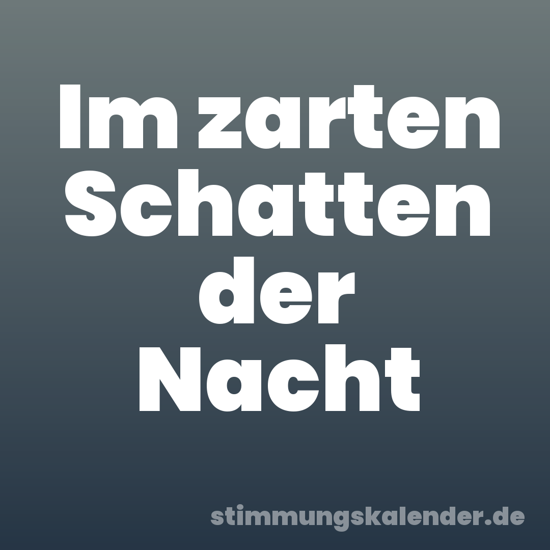 Im zarten Schatten der Nacht