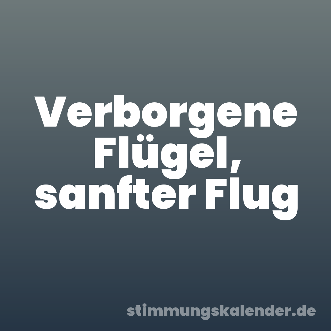 Verborgene Flügel, sanfter Flug