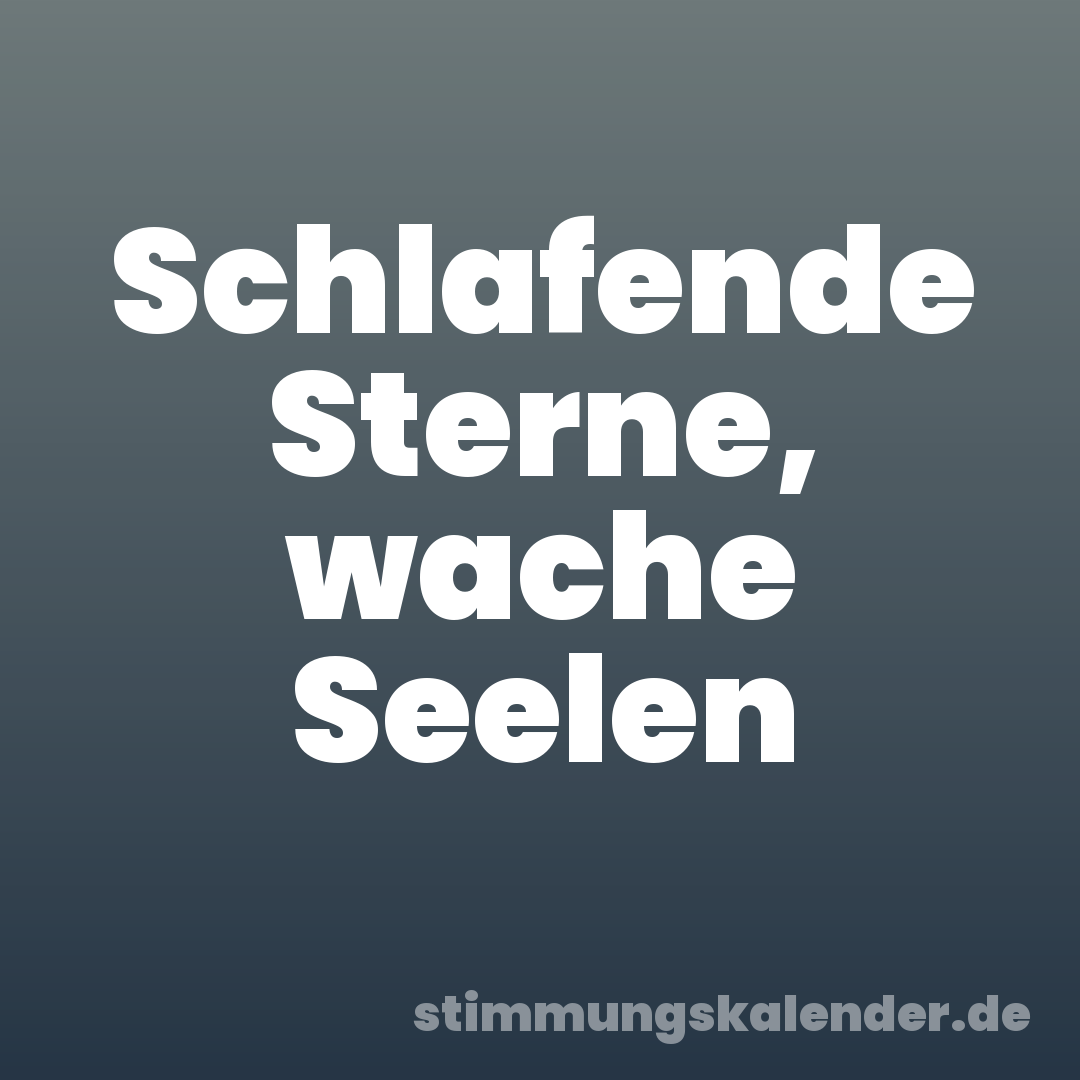Schlafende Sterne, wache Seelen