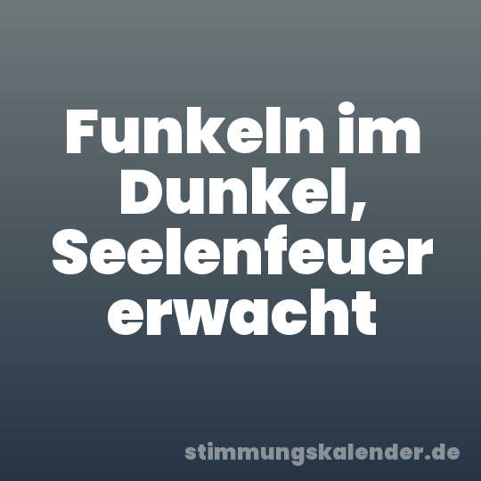 Funkeln im Dunkel, Seelenfeuer erwacht