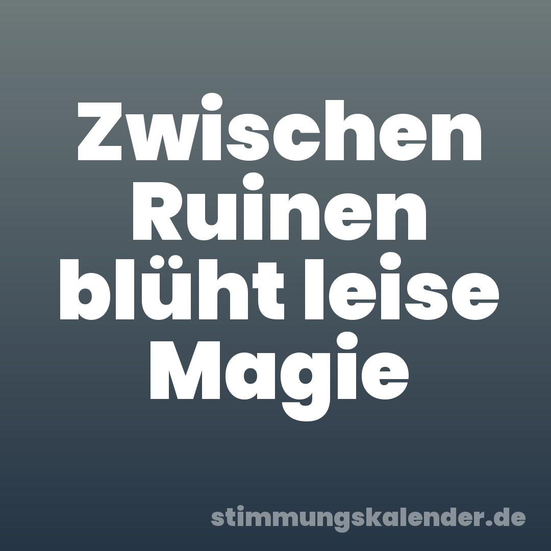 Zwischen Ruinen blüht leise Magie