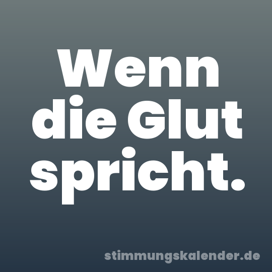 Wenn die Glut spricht.