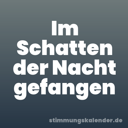 Im Schatten der Nacht gefangen