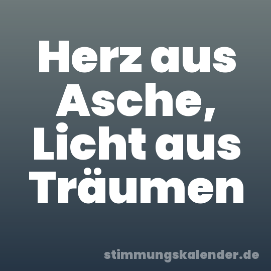 Herz aus Asche, Licht aus Träumen