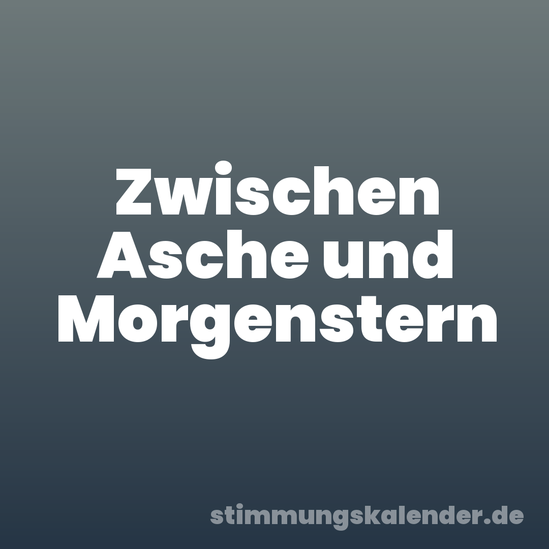 Zwischen Asche und Morgenstern