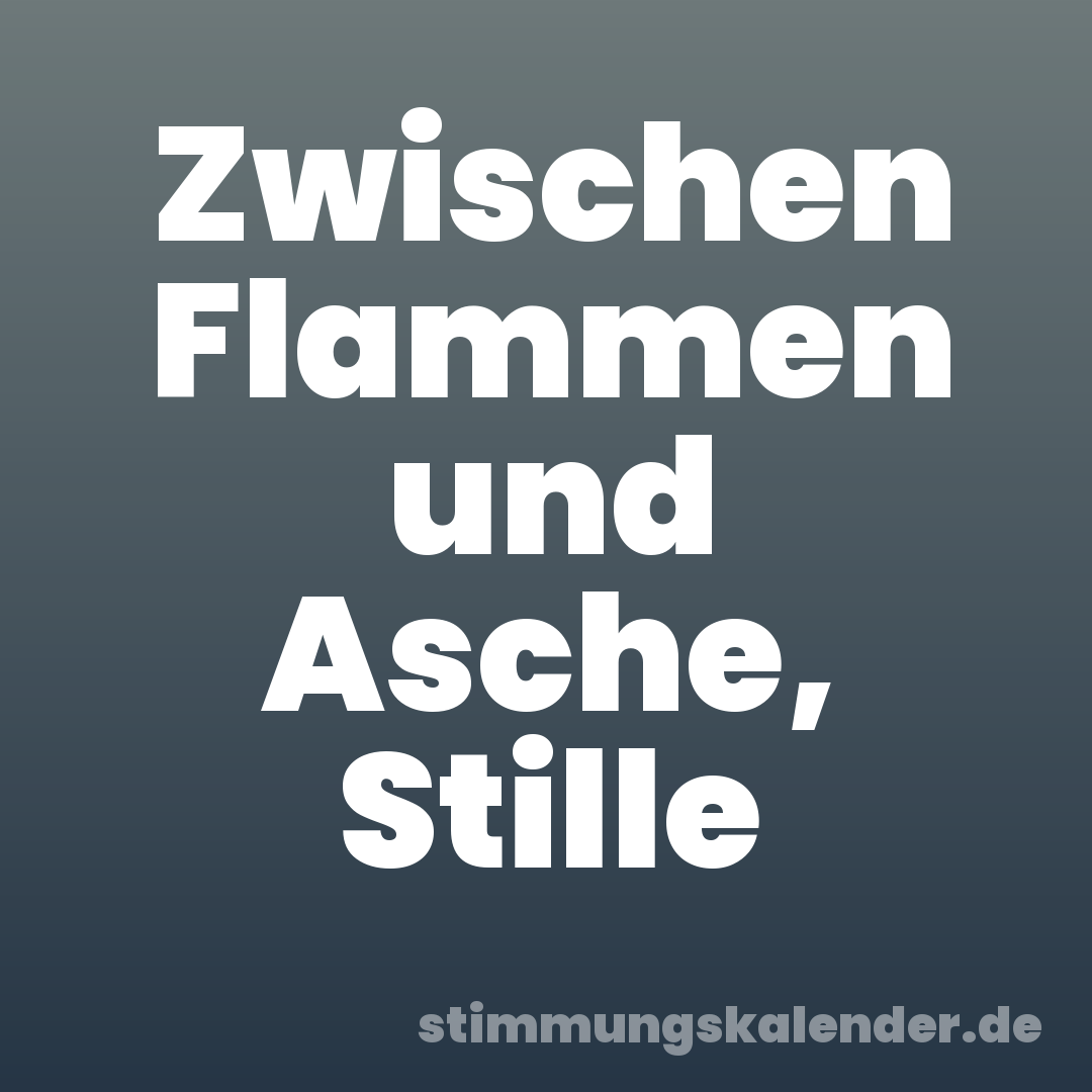 Zwischen Flammen und Asche, Stille