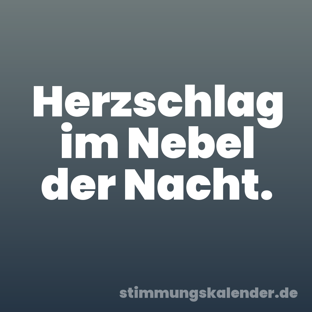 Herzschlag im Nebel der Nacht.