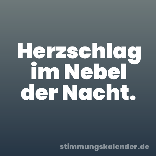 Herzschlag im Nebel der Nacht.