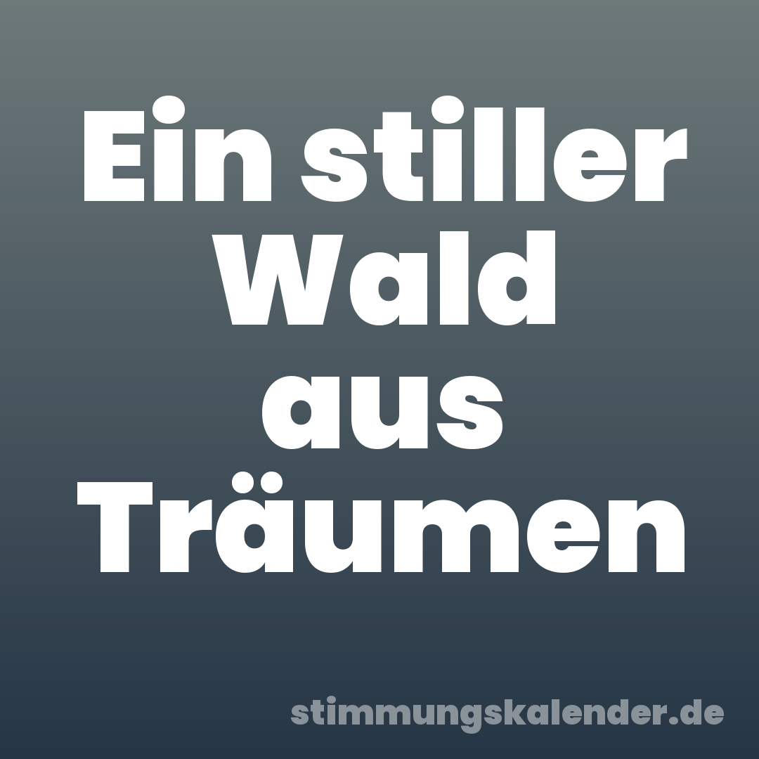 Ein stiller Wald aus Träumen