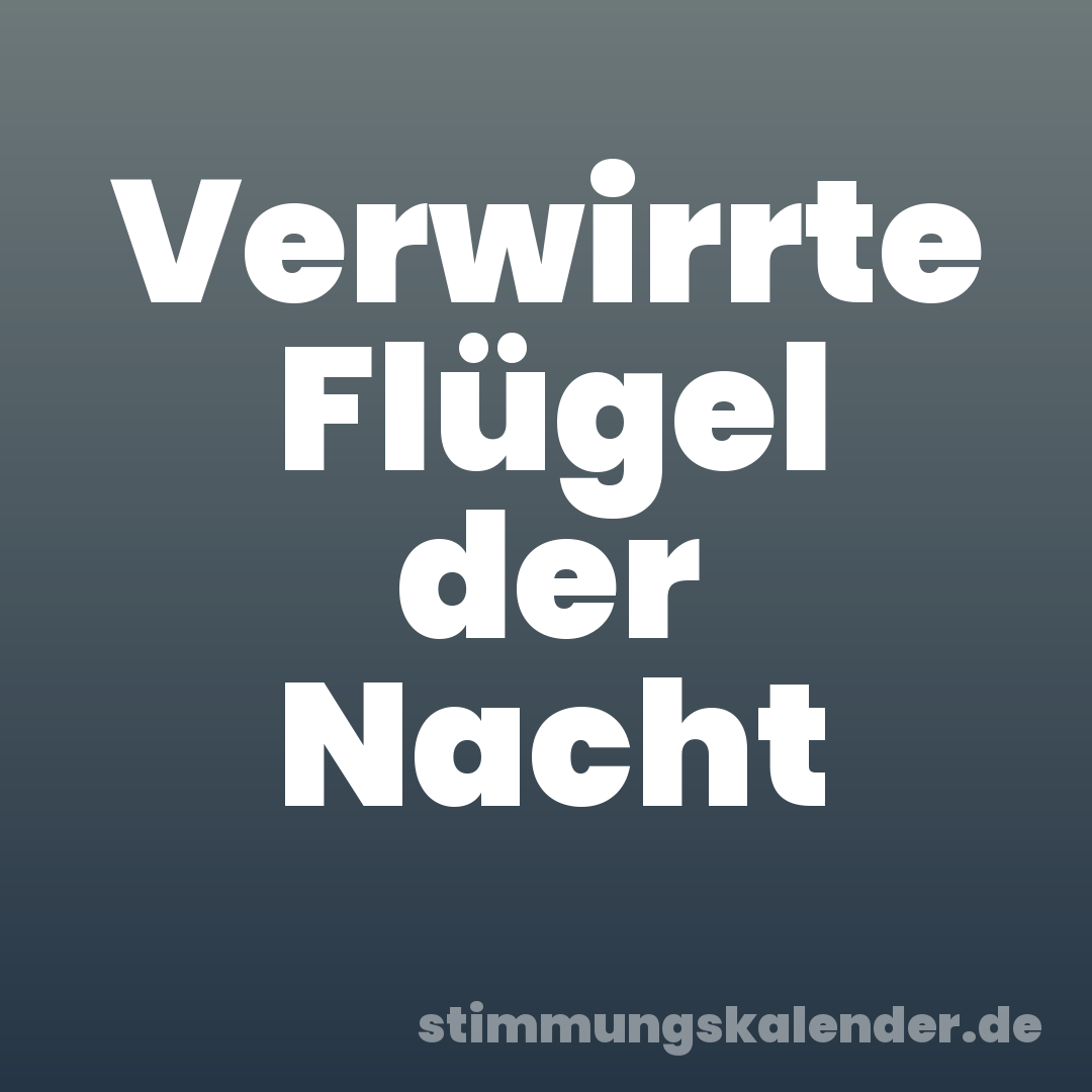 Verwirrte Flügel der Nacht