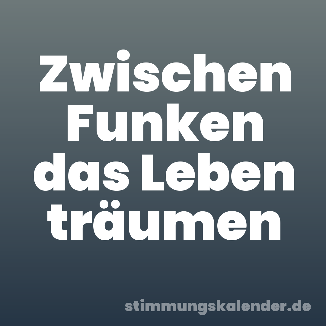Zwischen Funken das Leben träumen