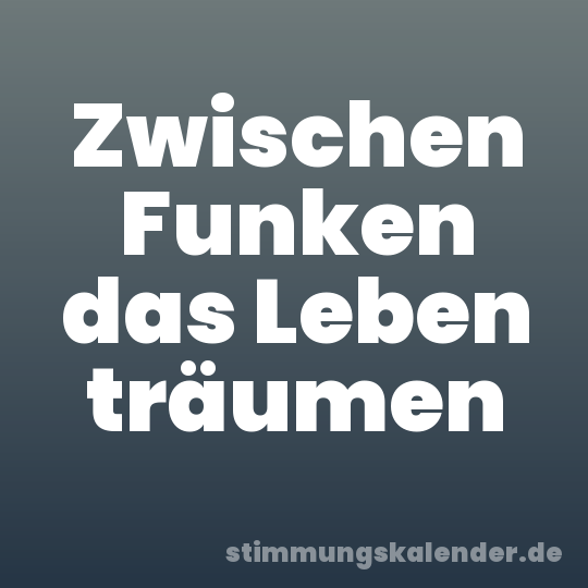 Zwischen Funken das Leben träumen
