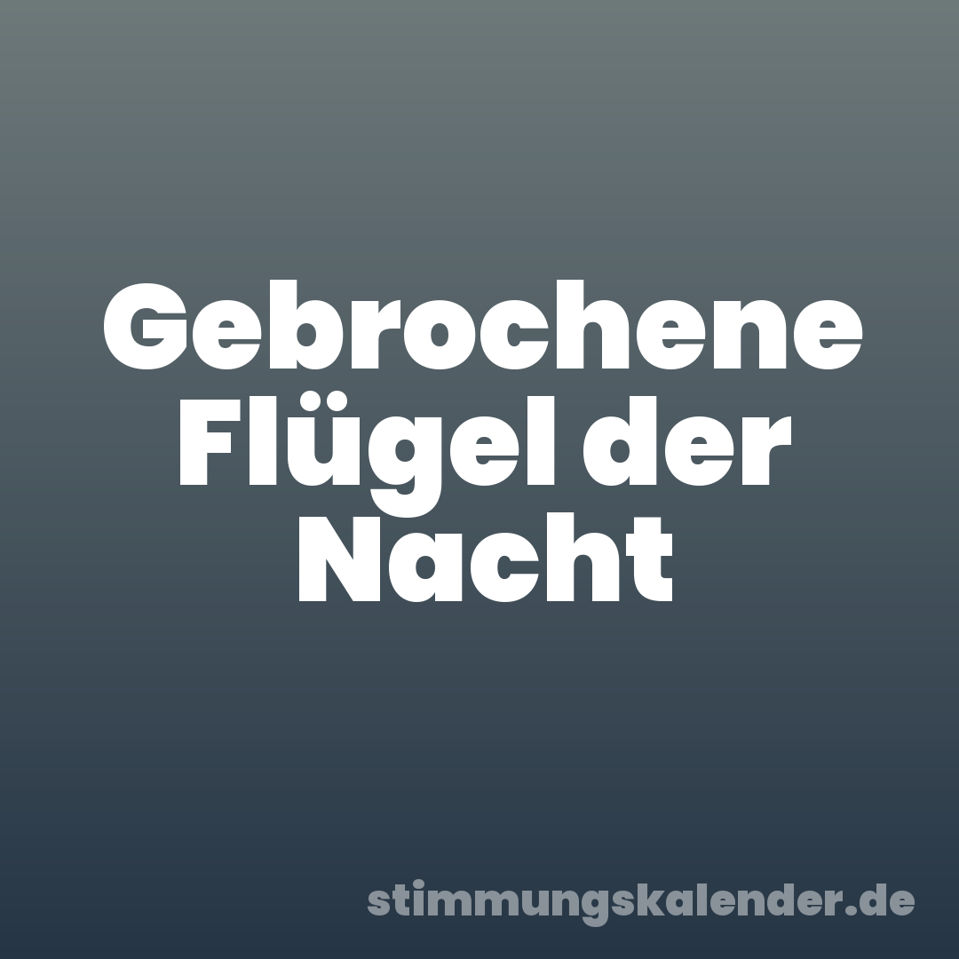 Gebrochene Flügel der Nacht