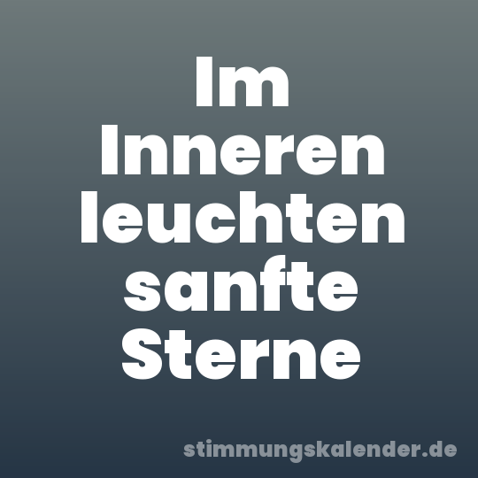 Im Inneren leuchten sanfte Sterne