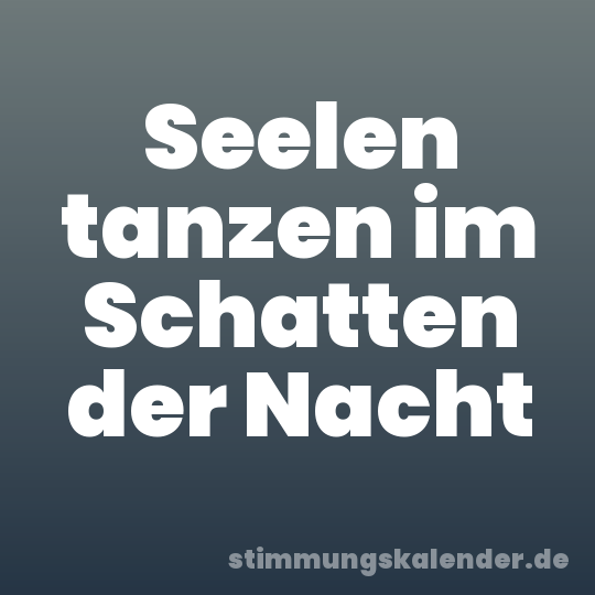 Seelen tanzen im Schatten der Nacht