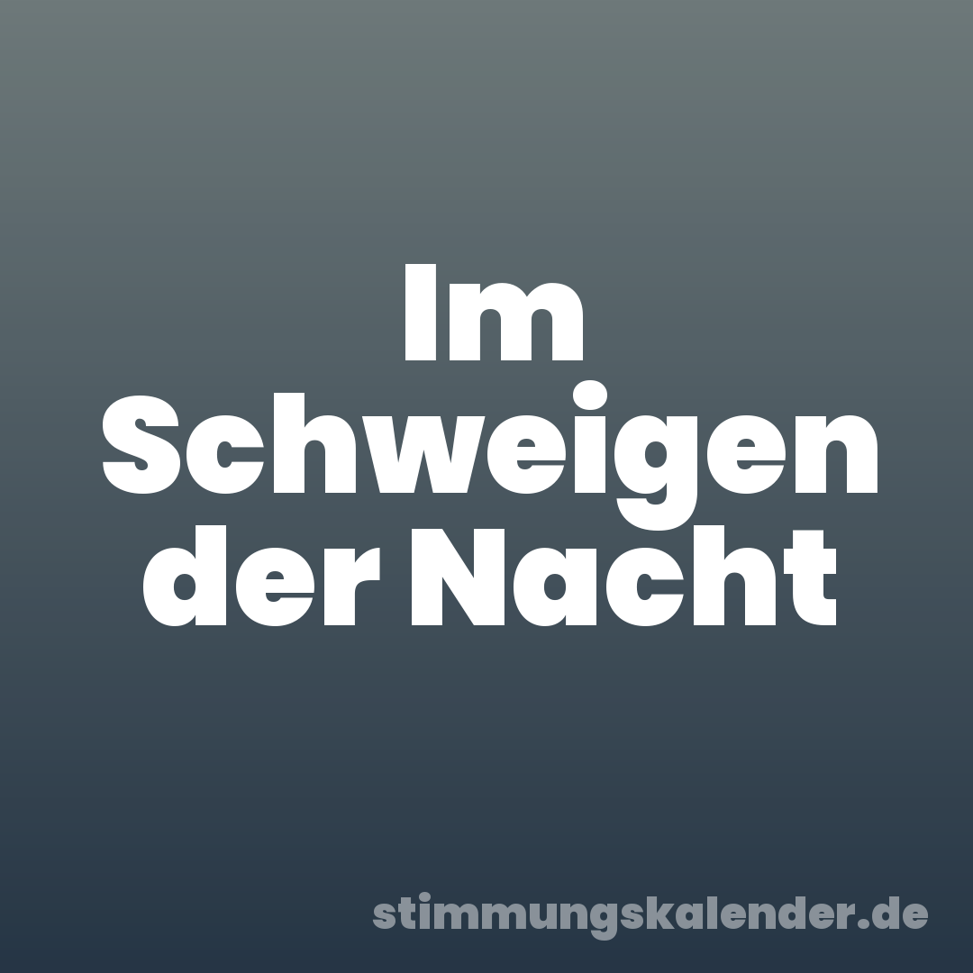 Im Schweigen der Nacht