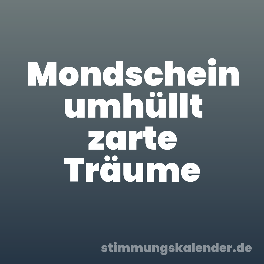 Mondschein umhüllt zarte Träume