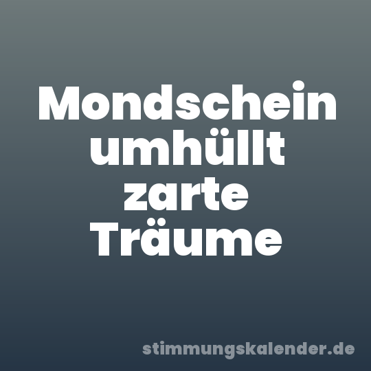 Mondschein umhüllt zarte Träume