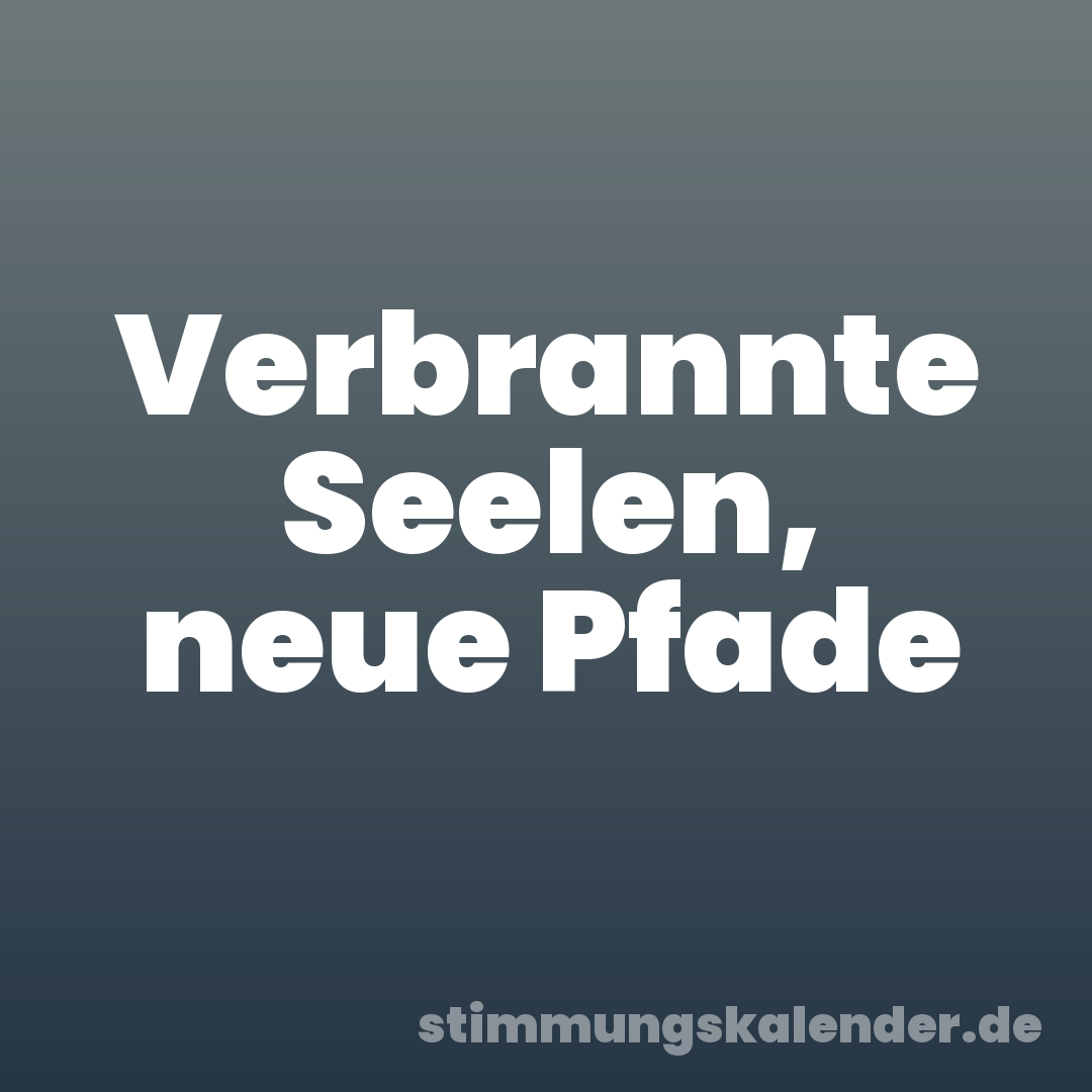 Verbrannte Seelen, neue Pfade