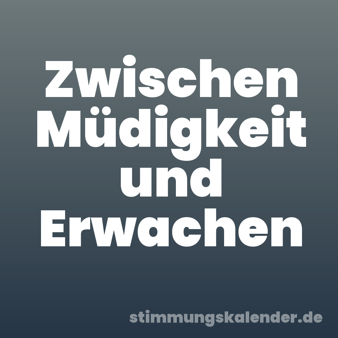 Zwischen Müdigkeit und Erwachen