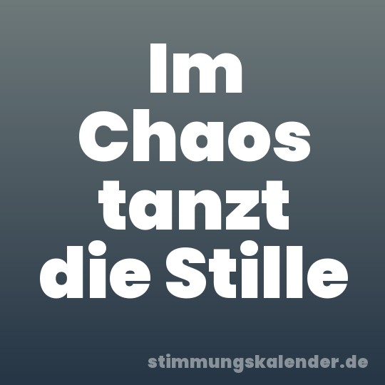 Im Chaos tanzt die Stille