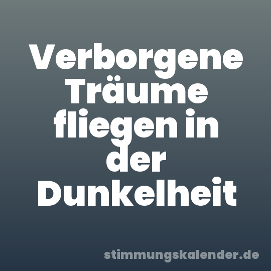 Verborgene Träume fliegen in der Dunkelheit