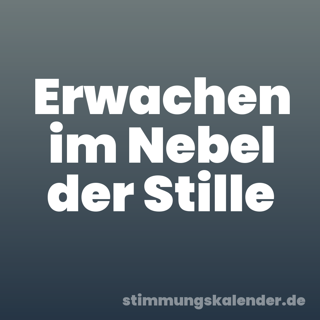 Erwachen im Nebel der Stille