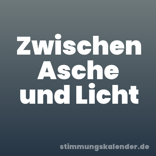 Zwischen Asche und Licht