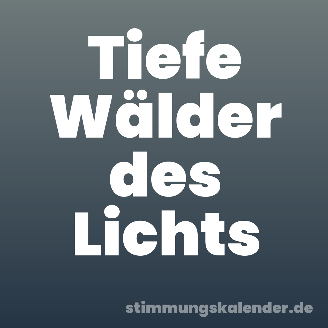 Tiefe Wälder des Lichts