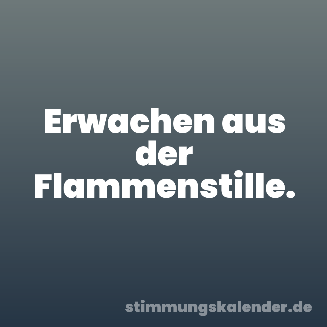 Erwachen aus der Flammenstille.