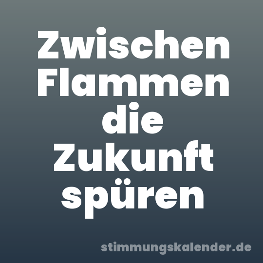 Zwischen Flammen die Zukunft spüren