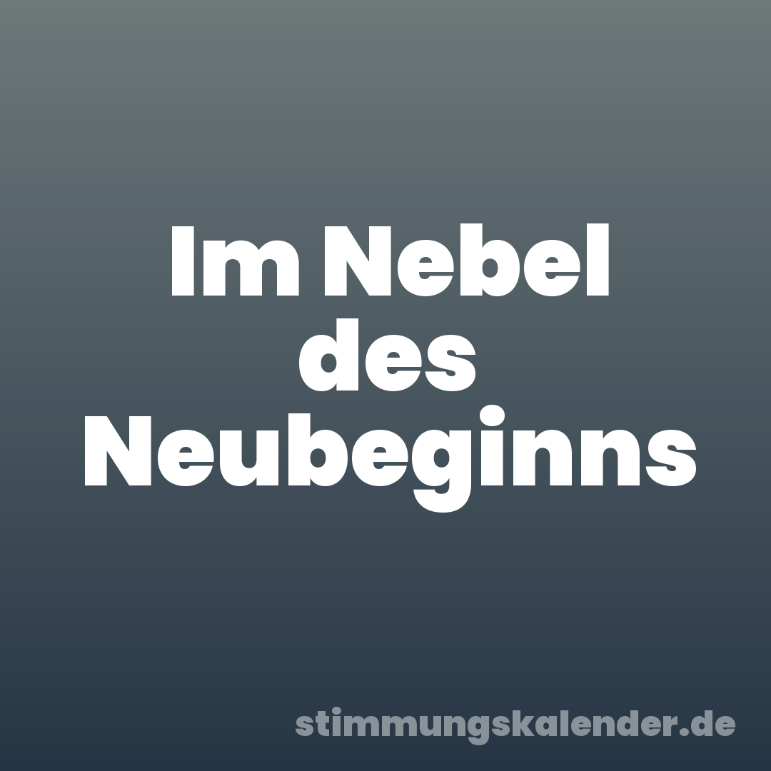 Im Nebel des Neubeginns