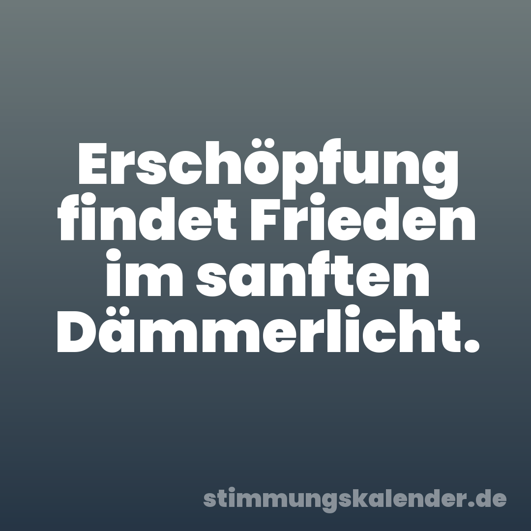 Erschöpfung findet Frieden im sanften Dämmerlicht.