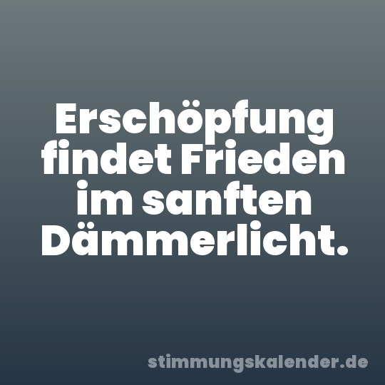 Erschöpfung findet Frieden im sanften Dämmerlicht.