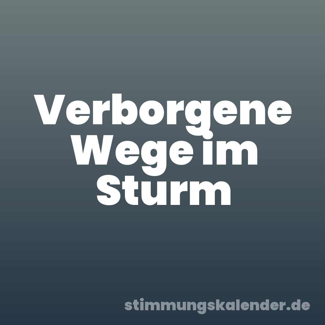 Verborgene Wege im Sturm