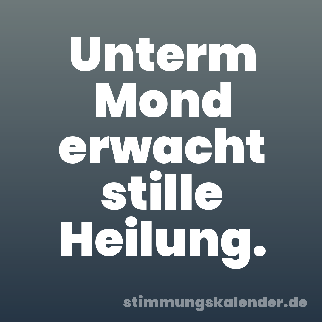 Unterm Mond erwacht stille Heilung.