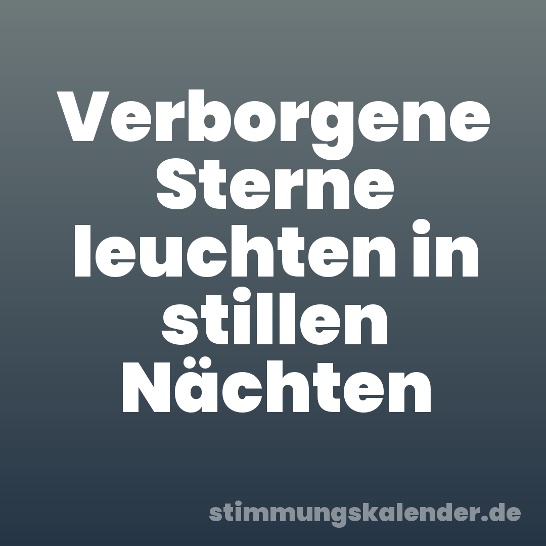 Verborgene Sterne leuchten in stillen Nächten