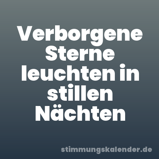 Verborgene Sterne leuchten in stillen Nächten