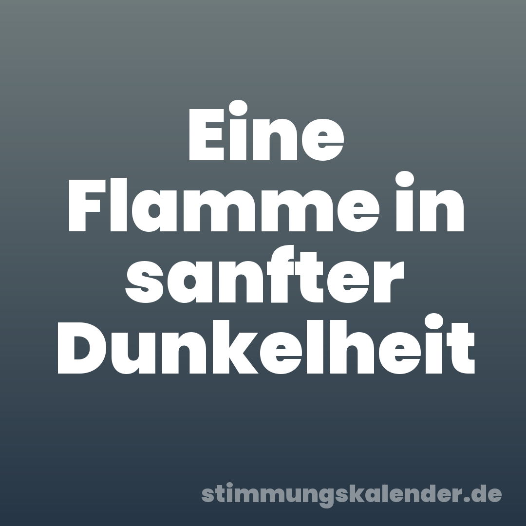 Eine Flamme in sanfter Dunkelheit