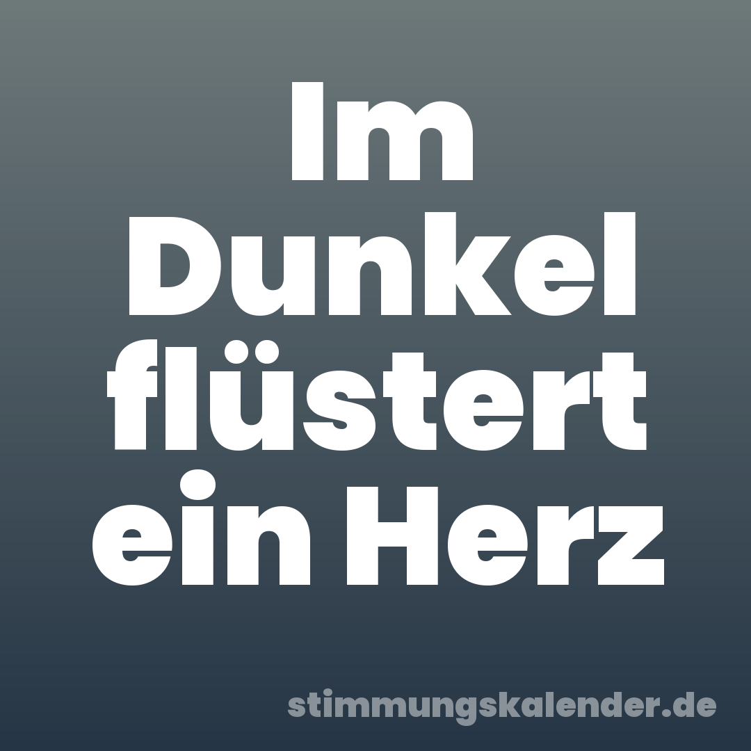 Im Dunkel flüstert ein Herz