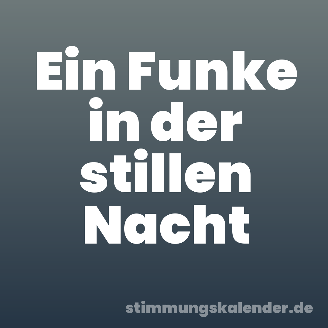 Ein Funke in der stillen Nacht